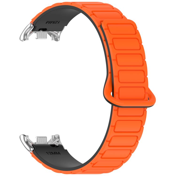 For Xiaomi Smart Band 10 / 9 / 8 I-Shaped Dual Color Magnetic Silicone Watch Band