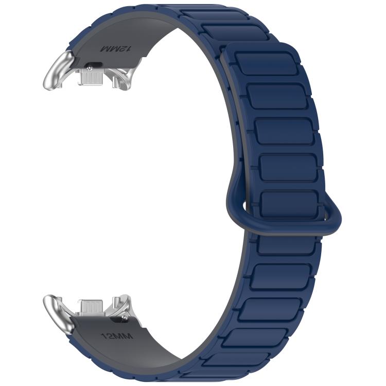 For Xiaomi Smart Band 10 / 9 / 8 I-Shaped Dual Color Magnetic Silicone Watch Band