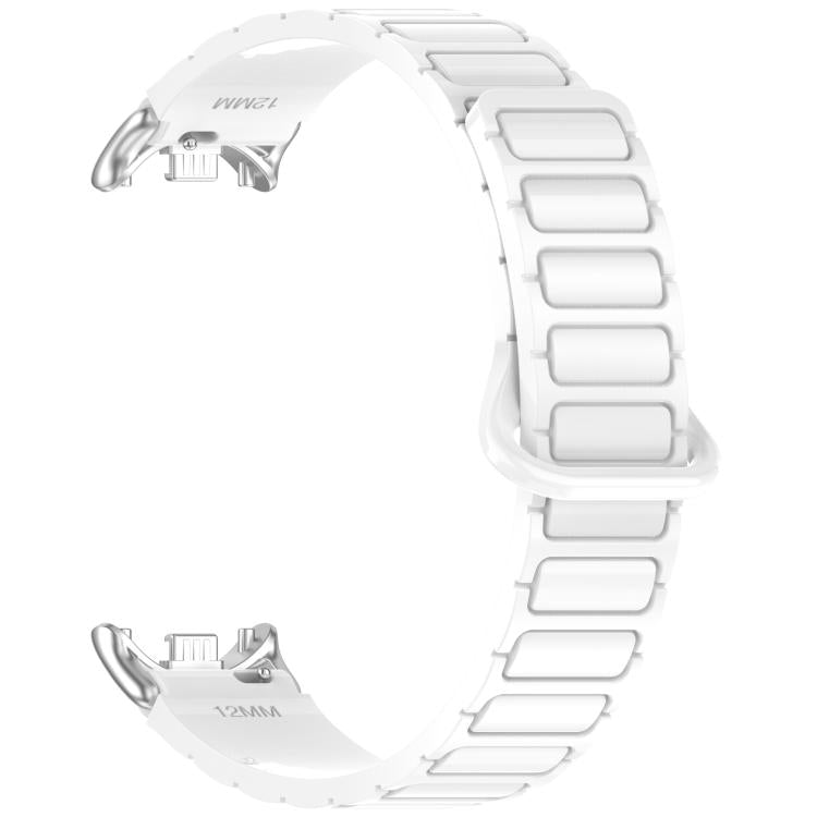 For Xiaomi Smart Band 10 / 9 / 8 I-Shaped Dual Color Magnetic Silicone Watch Band