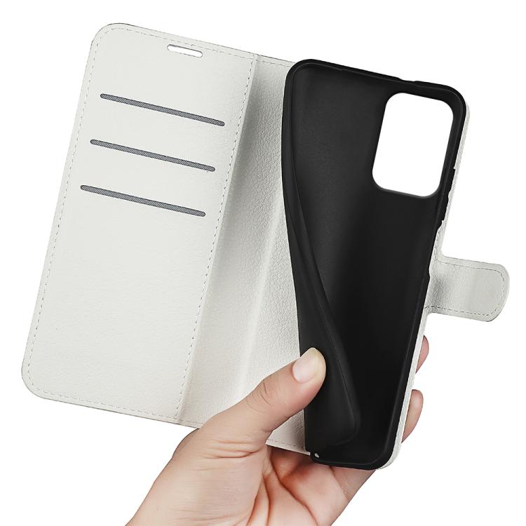For Motorola Moto E15 Litchi Texture Horizontal Flip Leather Phone Case with Holder