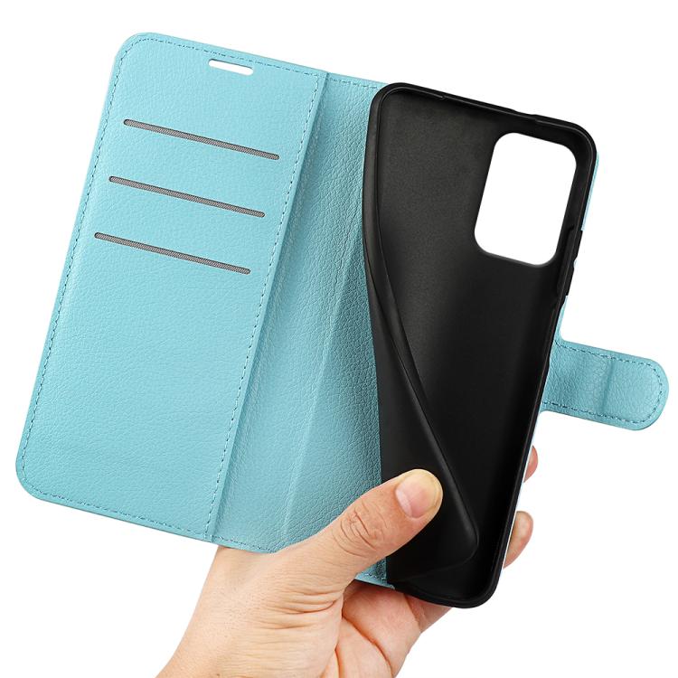 For Motorola Moto E15 Litchi Texture Horizontal Flip Leather Phone Case with Holder