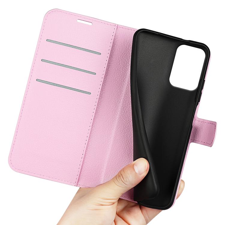 For Motorola Moto E15 Litchi Texture Horizontal Flip Leather Phone Case with Holder