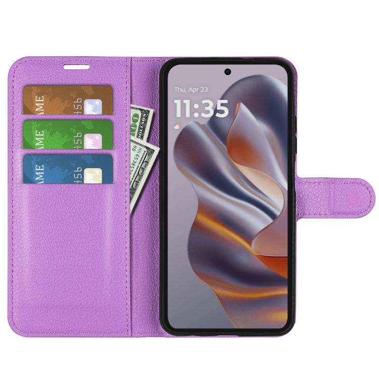 For Motorola Moto 50 Neo 5G Litchi Texture Horizontal Flip Leather Phone Case with Holder