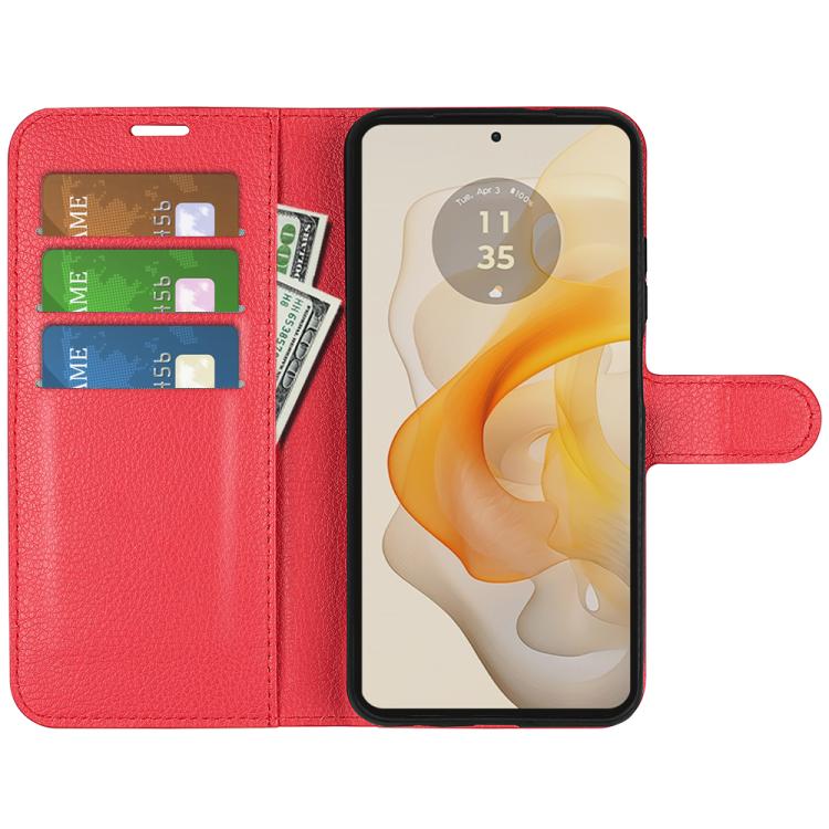 For Motorola Moto G Stylus 5G 2024 Litchi Texture Horizontal Flip Leather Phone Case with Holder