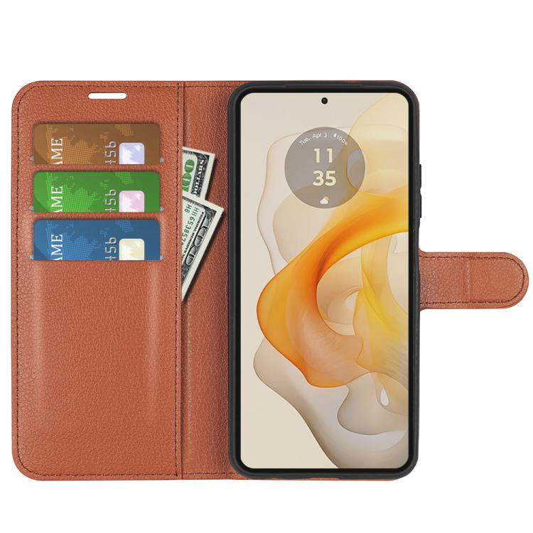 For Motorola Moto G Stylus 5G 2024 Litchi Texture Horizontal Flip Leather Phone Case with Holder