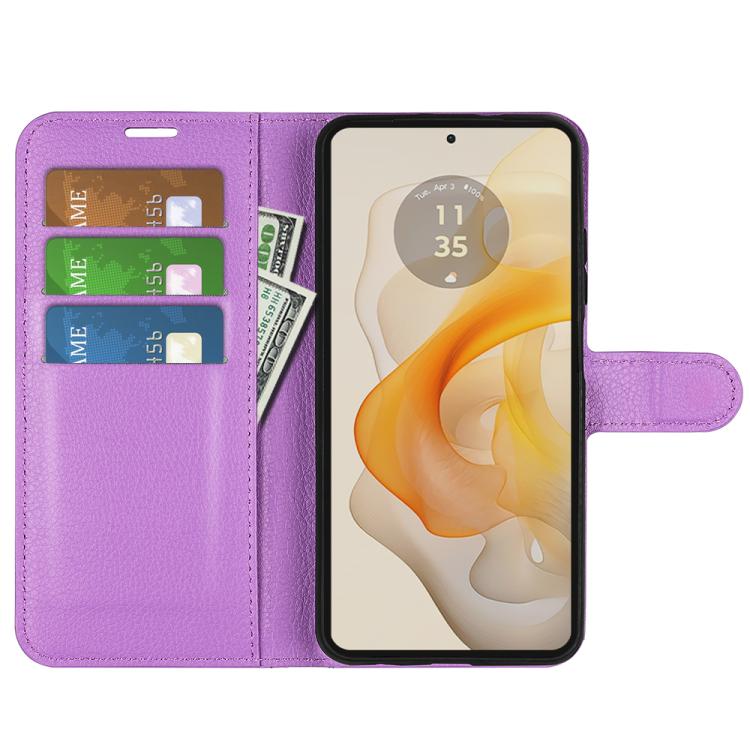 For Motorola Moto G Stylus 5G 2024 Litchi Texture Horizontal Flip Leather Phone Case with Holder