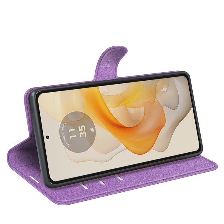 For Motorola Moto G Stylus 5G 2024 Litchi Texture Horizontal Flip Leather Phone Case with Holder