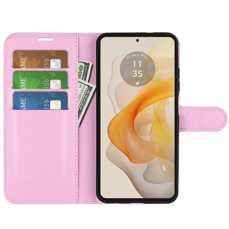 For Motorola Moto G Stylus 5G 2024 Litchi Texture Horizontal Flip Leather Phone Case with Holder