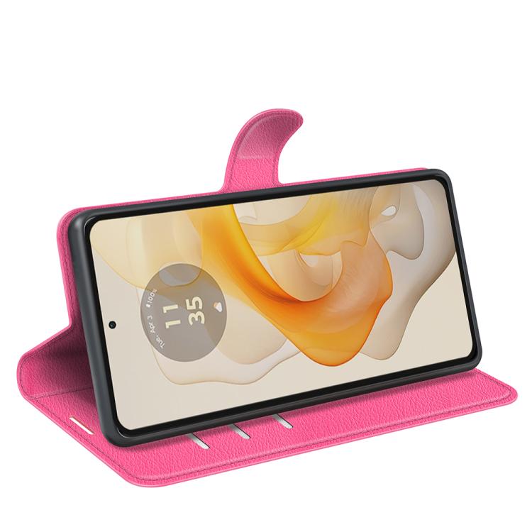 For Motorola Moto G Stylus 5G 2024 Litchi Texture Horizontal Flip Leather Phone Case with Holder