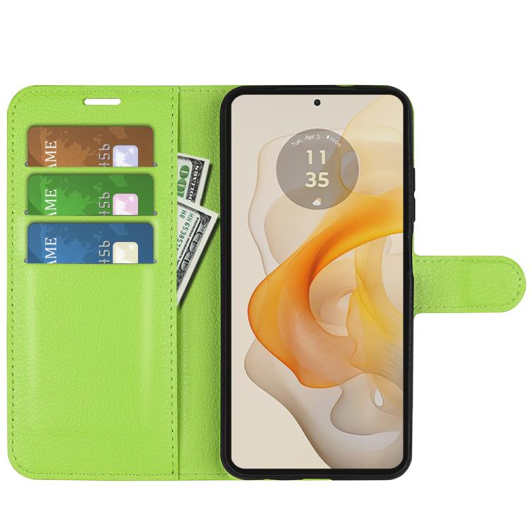 For Motorola Moto G Stylus 5G 2024 Litchi Texture Horizontal Flip Leather Phone Case with Holder
