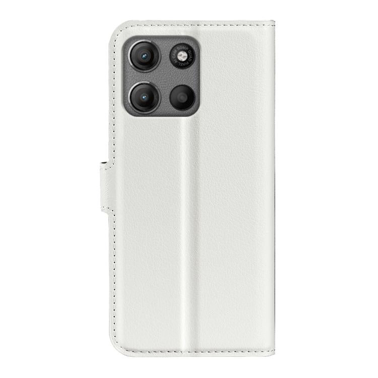For Motorola Moto G15 Litchi Texture Horizontal Flip Leather Phone Case with Holder