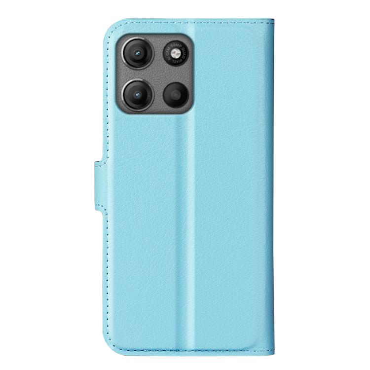 For Motorola Moto G15 Litchi Texture Horizontal Flip Leather Phone Case with Holder