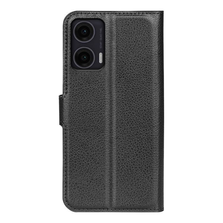 For Motorola Moto G35 Litchi Texture Horizontal Flip Leather Phone Case with Holder