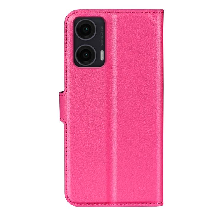 For Motorola Moto G35 Litchi Texture Horizontal Flip Leather Phone Case with Holder