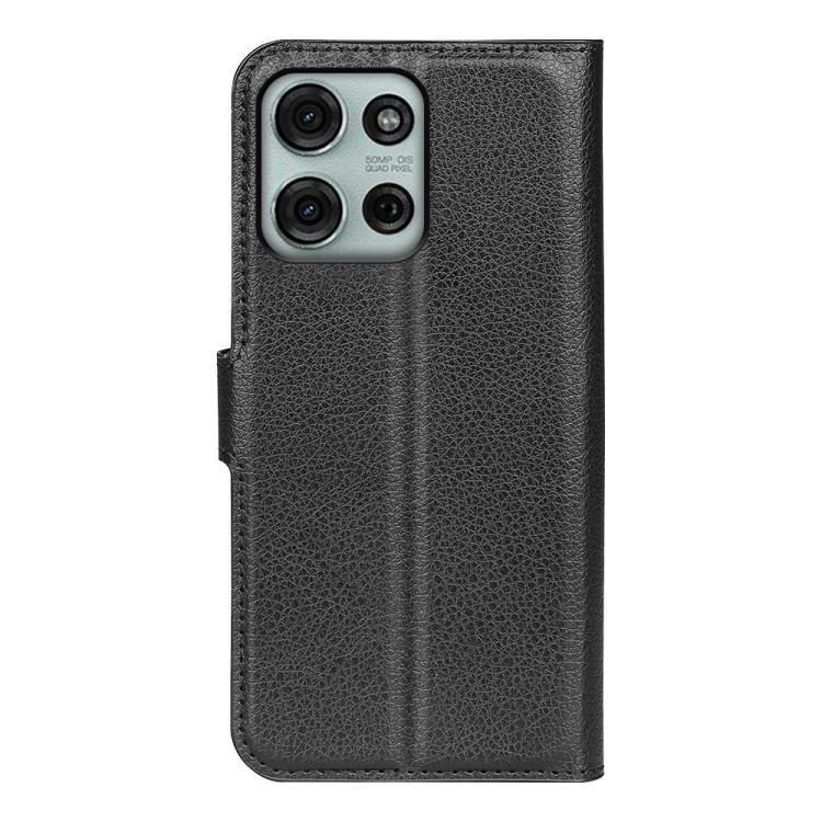 For Motorola Moto G75 Litchi Texture Horizontal Flip Leather Phone Case with Holder