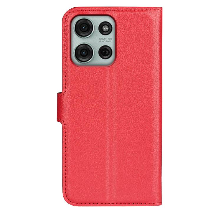 For Motorola Moto G75 Litchi Texture Horizontal Flip Leather Phone Case with Holder