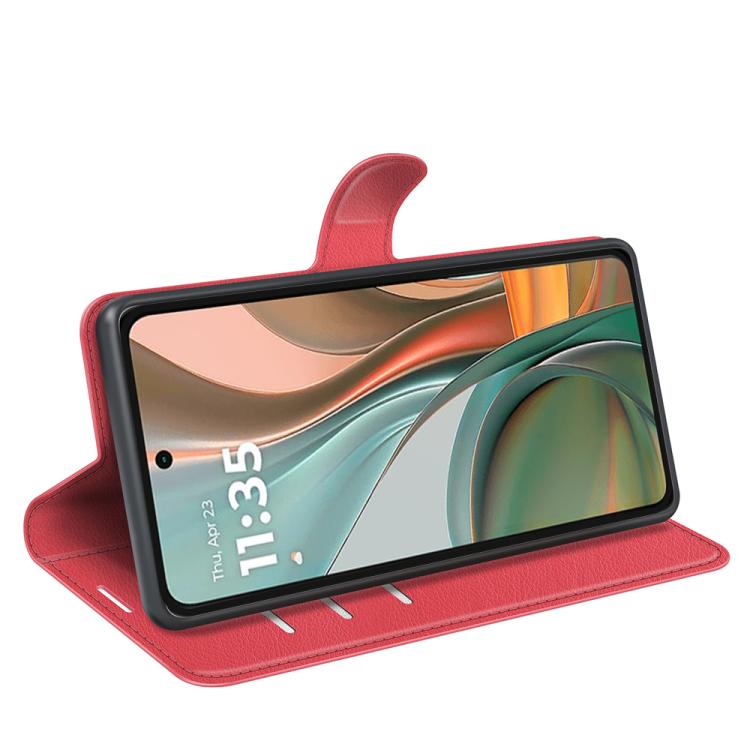 For Motorola Moto G75 Litchi Texture Horizontal Flip Leather Phone Case with Holder