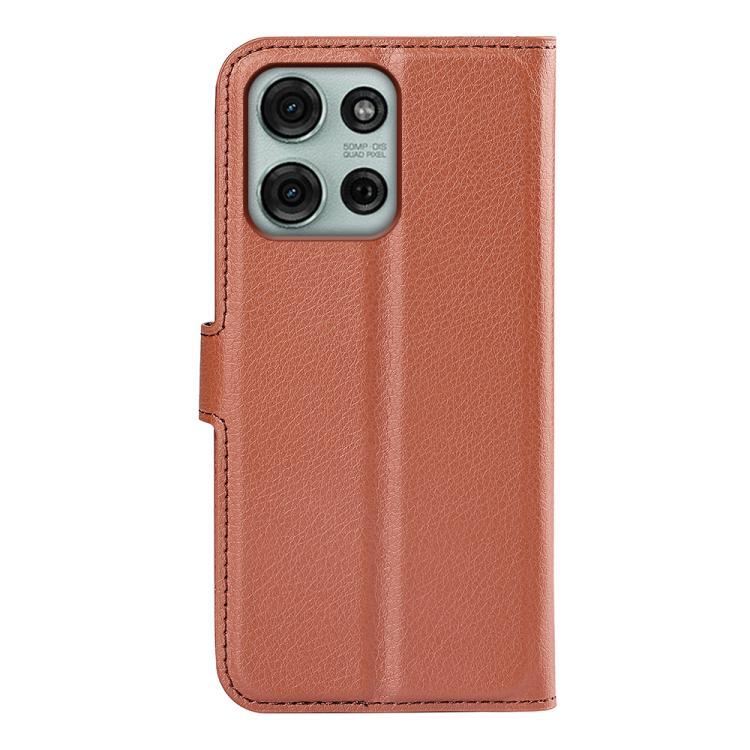 For Motorola Moto G75 Litchi Texture Horizontal Flip Leather Phone Case with Holder
