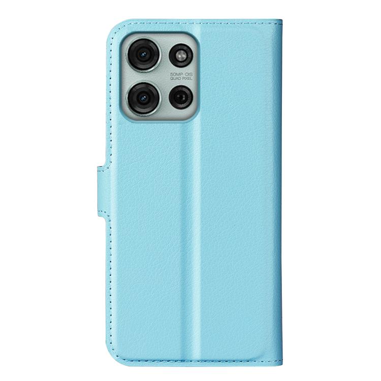 For Motorola Moto G75 Litchi Texture Horizontal Flip Leather Phone Case with Holder