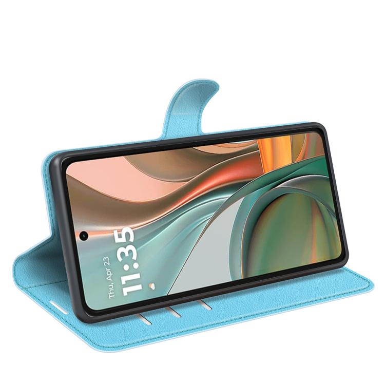 For Motorola Moto G75 Litchi Texture Horizontal Flip Leather Phone Case with Holder