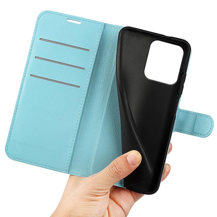 For Motorola Moto G75 Litchi Texture Horizontal Flip Leather Phone Case with Holder
