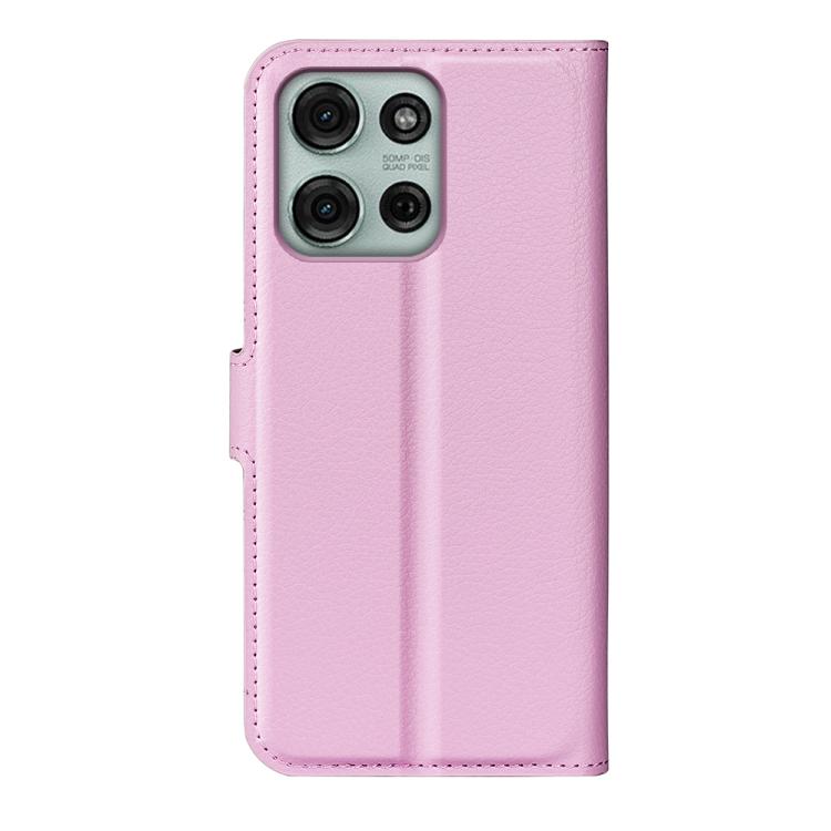 For Motorola Moto G75 Litchi Texture Horizontal Flip Leather Phone Case with Holder