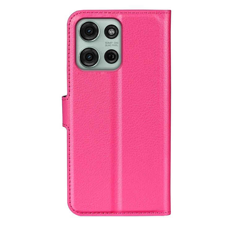 For Motorola Moto G75 Litchi Texture Horizontal Flip Leather Phone Case with Holder