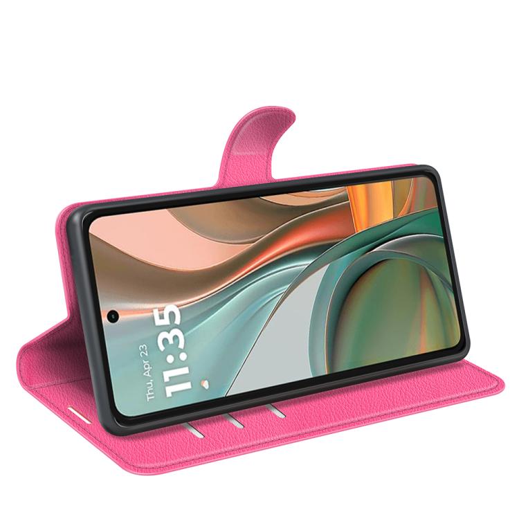 For Motorola Moto G75 Litchi Texture Horizontal Flip Leather Phone Case with Holder