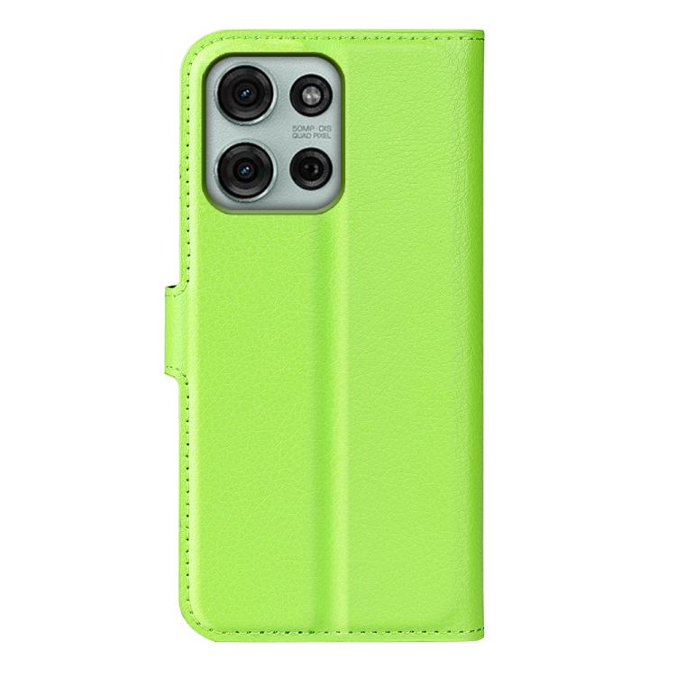 For Motorola Moto G75 Litchi Texture Horizontal Flip Leather Phone Case with Holder