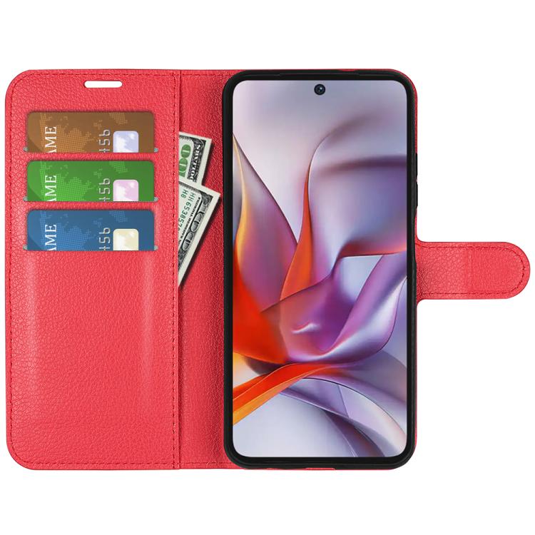 For Motorola Moto G 5G 2025 Litchi Texture Horizontal Flip Leather Phone Case with Holder