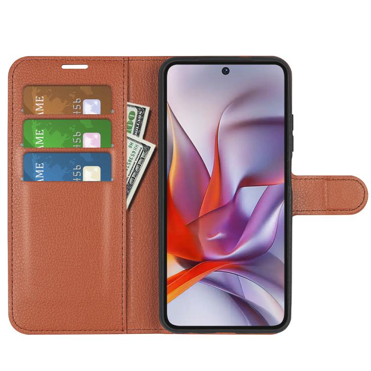 For Motorola Moto G 5G 2025 Litchi Texture Horizontal Flip Leather Phone Case with Holder