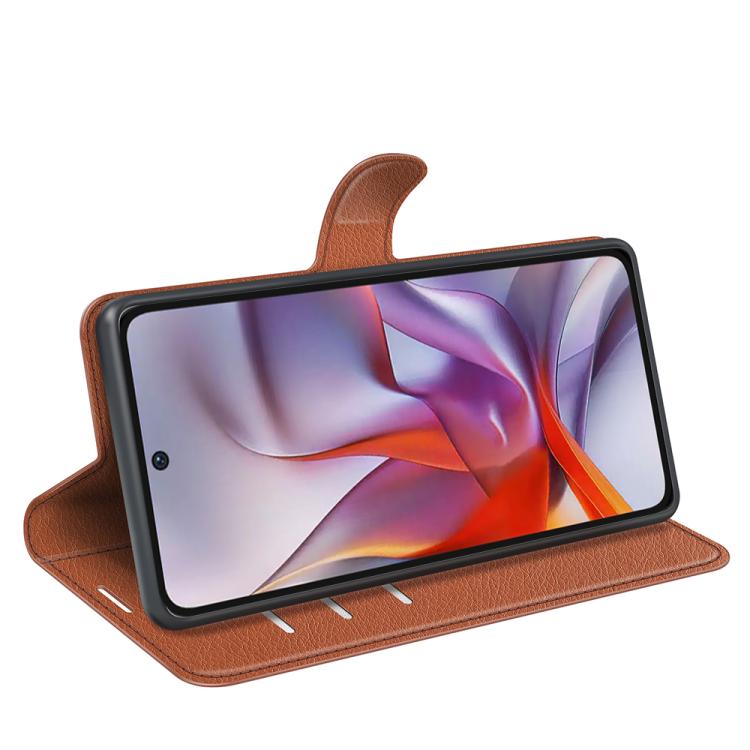 For Motorola Moto G 5G 2025 Litchi Texture Horizontal Flip Leather Phone Case with Holder