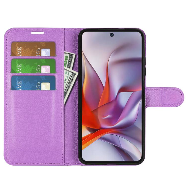 For Motorola Moto G 5G 2025 Litchi Texture Horizontal Flip Leather Phone Case with Holder