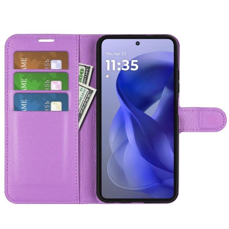 For Motorola Moto G Power 2025 Litchi Texture Horizontal Flip Leather Phone Case with Holder