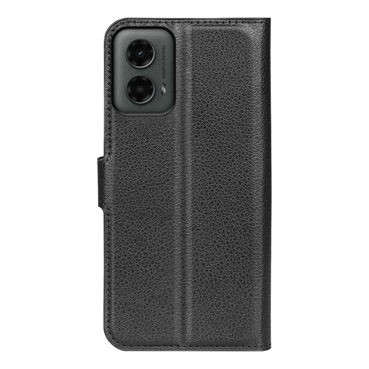 For Motorola Moto G 5G 2024 Litchi Texture Horizontal Flip Leather Phone Case with Holder
