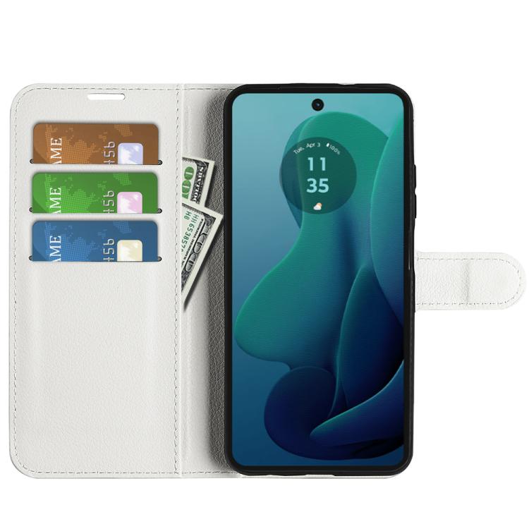 For Motorola Moto G 5G 2024 Litchi Texture Horizontal Flip Leather Phone Case with Holder