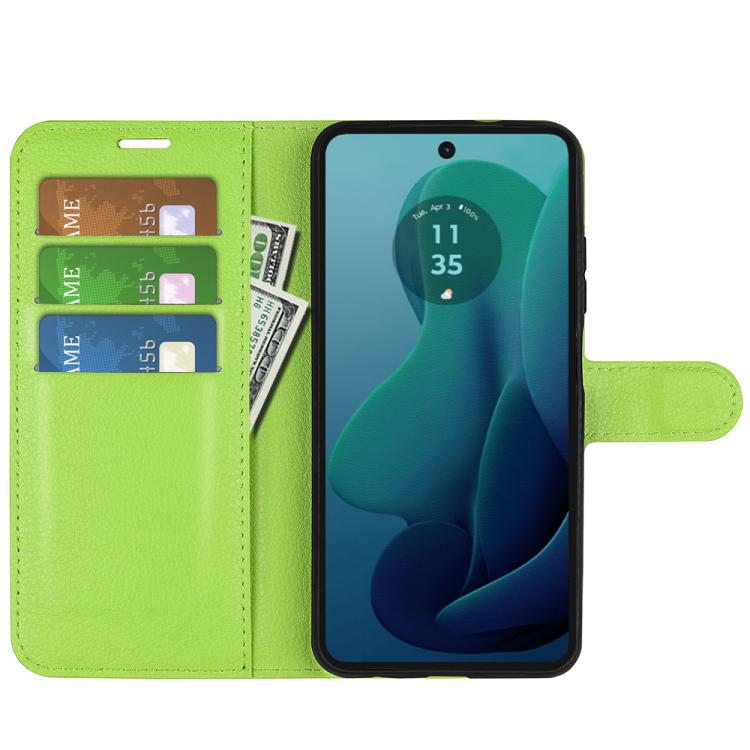 For Motorola Moto G 5G 2024 Litchi Texture Horizontal Flip Leather Phone Case with Holder
