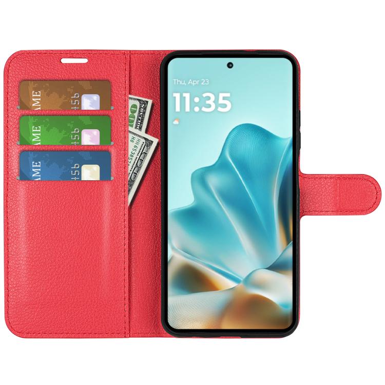 For Motorola Edge 60 / 60 Fusion Litchi Texture Horizontal Flip Leather Phone Case with Holder