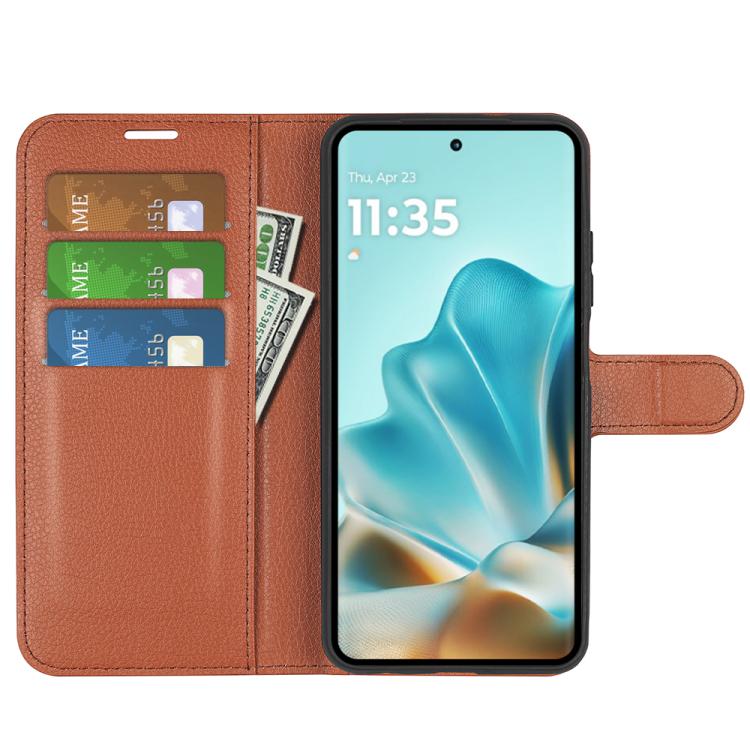 For Motorola Edge 60 / 60 Fusion Litchi Texture Horizontal Flip Leather Phone Case with Holder