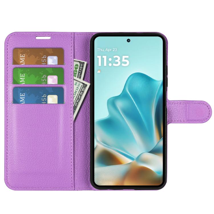 For Motorola Edge 60 / 60 Fusion Litchi Texture Horizontal Flip Leather Phone Case with Holder