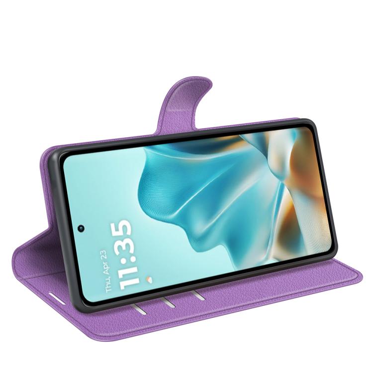 For Motorola Edge 60 / 60 Fusion Litchi Texture Horizontal Flip Leather Phone Case with Holder