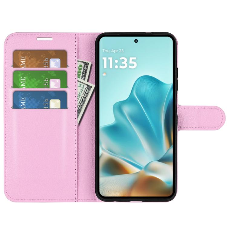 For Motorola Edge 60 / 60 Fusion Litchi Texture Horizontal Flip Leather Phone Case with Holder
