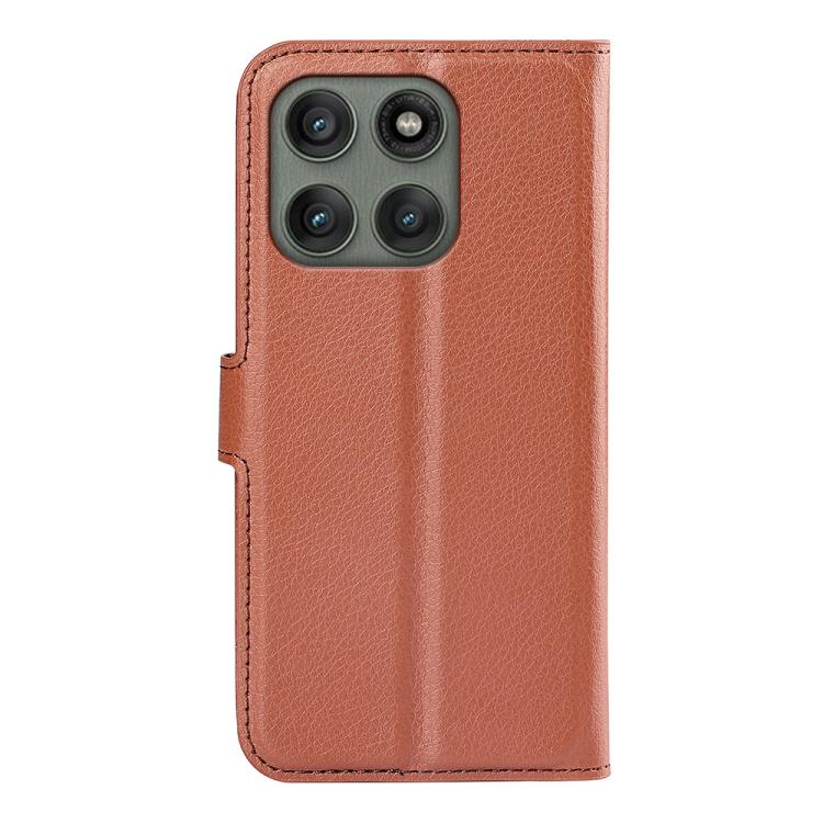 For Motorola Edge 60 Pro Litchi Texture Horizontal Flip Leather Phone Case with Holder