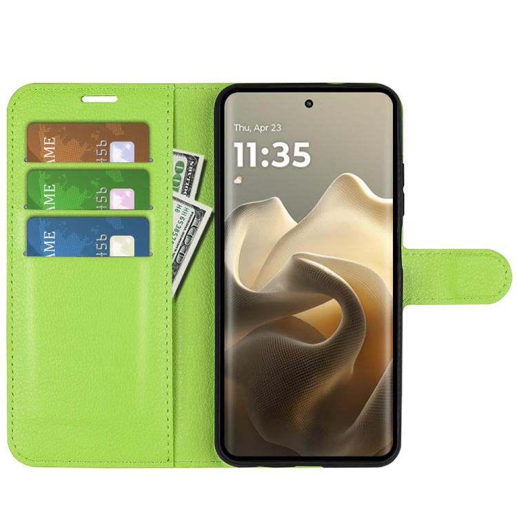 For Motorola Edge 60 Pro Litchi Texture Horizontal Flip Leather Phone Case with Holder