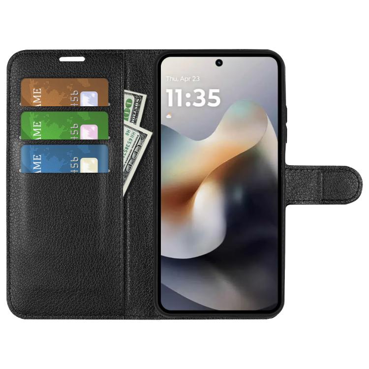 For Motorola Moto G56 5G / G66Y / G66J Litchi Texture Horizontal Flip Leather Phone Case with Holder