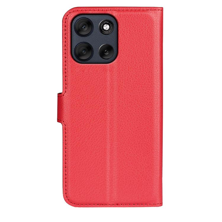 For Motorola Moto G56 5G / G66Y / G66J Litchi Texture Horizontal Flip Leather Phone Case with Holder