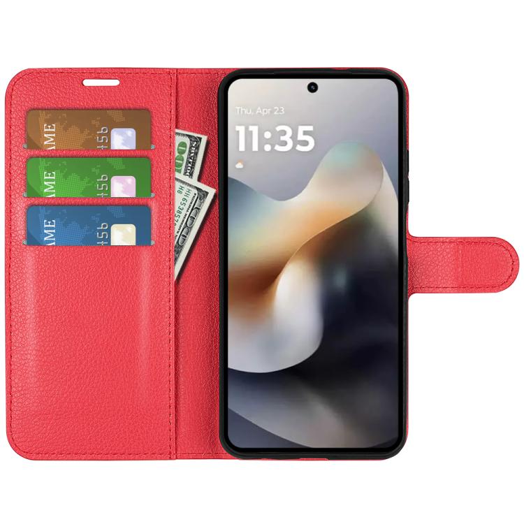 For Motorola Moto G56 5G / G66Y / G66J Litchi Texture Horizontal Flip Leather Phone Case with Holder