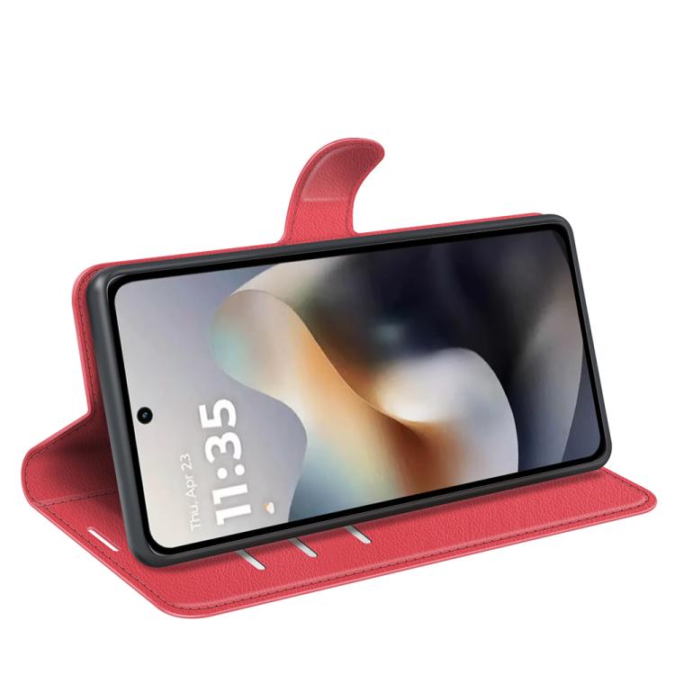 For Motorola Moto G56 5G / G66Y / G66J Litchi Texture Horizontal Flip Leather Phone Case with Holder