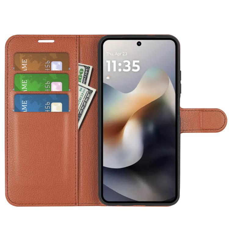 For Motorola Moto G56 5G / G66Y / G66J Litchi Texture Horizontal Flip Leather Phone Case with Holder