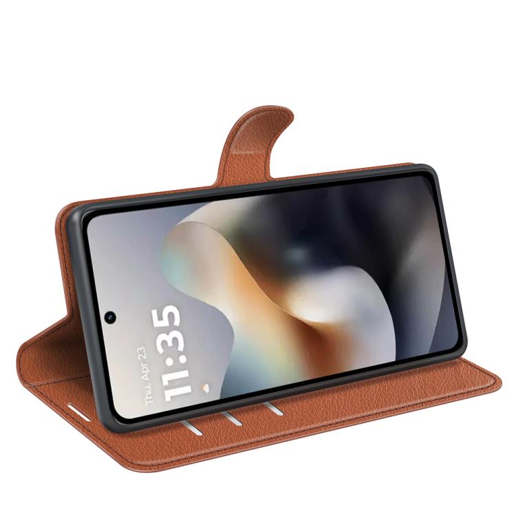 For Motorola Moto G56 5G / G66Y / G66J Litchi Texture Horizontal Flip Leather Phone Case with Holder
